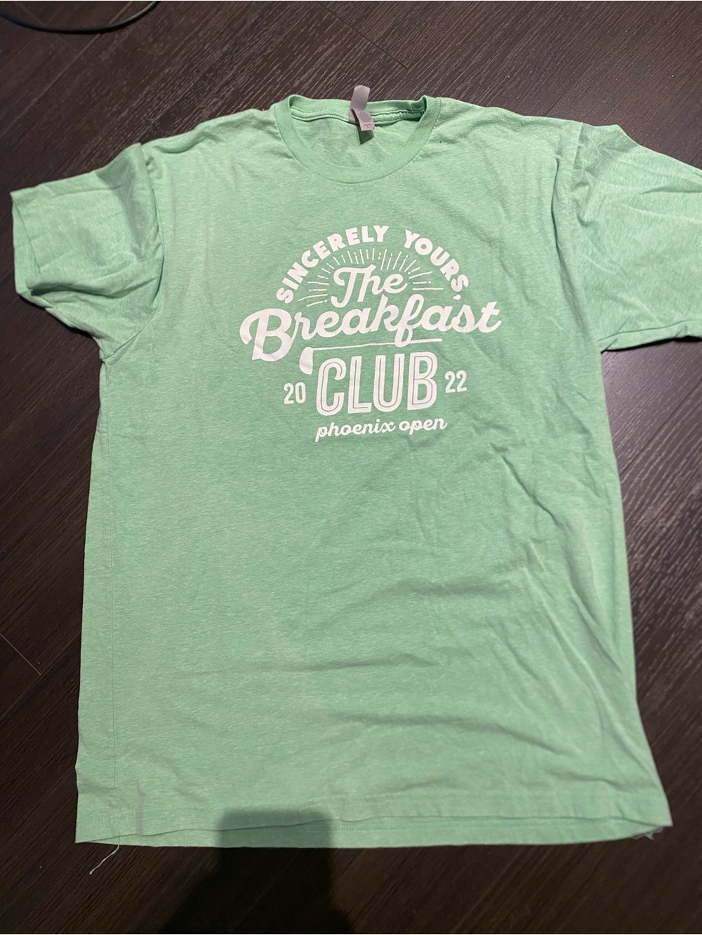 Men's Breakfast Club Sincerely Yours Phoenix Open 2022 Large Green Graphic Tee